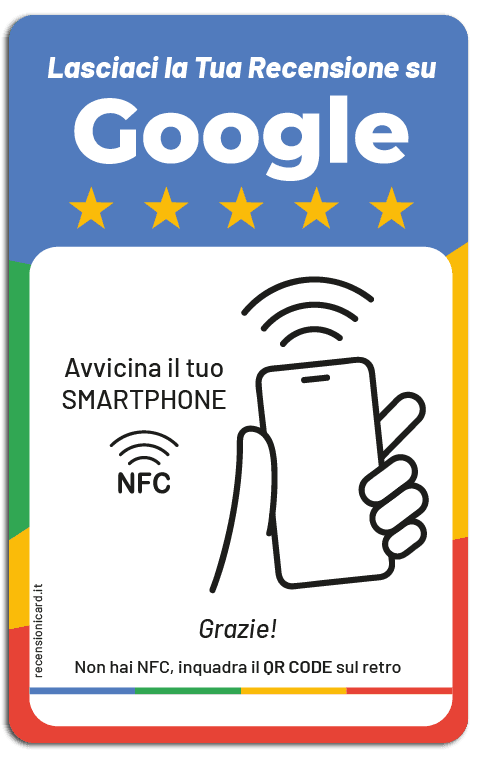 Card NFC e QR RecensioniCard